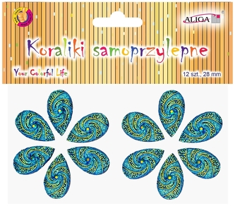 Dżety kryształki samoprzylepne JET-3096 łezki 2,8x1,6cm, Aliga