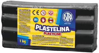 Plastelina czarna  1 kg 303111024, Astra