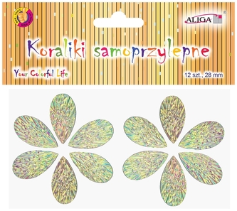 Dżety kryształki samoprzylepne JET-3294 łezki opalizujące 2,9 x1,6cm, Aliga