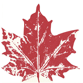 Serwetki wycięte 1-warstw. 33x33cm Liść klonu czerwony op. 12 szt. 221002, Paper+Design