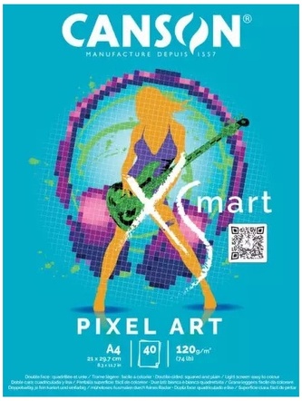 Blok rysunkowy A4 50 k. 120g XSmart Pixel, Canson