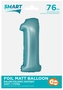 Balon foliowy Smart Cyfra 1 j. niebieska matowa 76 cm, 448192, GoDan