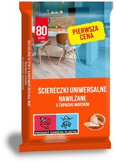Ściereczki nawilżane uniwersalne zapach morski 80 szt., Stella