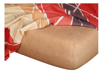 Dadka Froté prostěradlo světle hnědá 200x200x20 cm