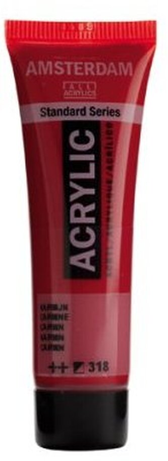 Farba akrylowa nr 318 Karminowa (carmine) tuba 20 ml, Amsterdam