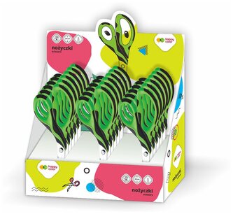 Nożyczki szkolne 20 cm display 18szt, Happy  Color