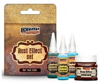 Zestaw do efektu rdzy - proszek 180g + 3 x odczynnik 20ml, 34114, Pentart