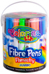 Flamastry 12-kol. 48 szt. w tubie grube ze stożkową końcówką Jumbo Colorino Kids, Patio