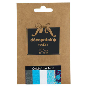 Papier do decoupage 5 ark. 30 x 40 cm kolekcja No. 8. DP008, Decopatch