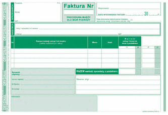 Druk F-ra  A5 proced. marży dla biur.podr. MiP