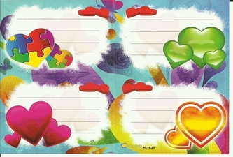 Naklejki na zeszyt mała SAM.M 25ark., Polsyr