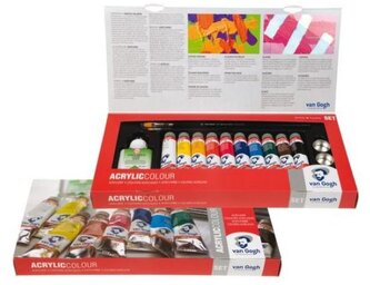 Farby akrylowe 10-kol. 40ml  Van Gogh z akcesoriami, Talens