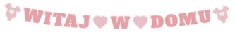 Girlanda papierowa B&G Witaj w domu, różowa, 280 cm, GoDan