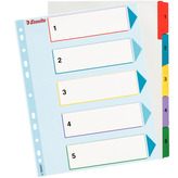 Przekładki A4 1-5 karton Mylar Maxi z lamin. kartą opisu, Esselte