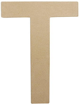 Litera fantazyjna "T" z masy papierowej AC413, Decopatch