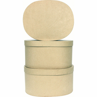 Pudełka owalne 3 szt. - 28 x 22 x 15/29 x 23 x 15/30 x 24 15 cm BTS905, Decopatch