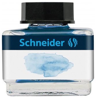 Atrament do pióra szklany kałamarz, 15ml, jasnoniebieski, Schneider