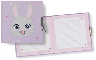 Pamiętnik zamykany 13,5x13,5cm Rabbit, Starpak