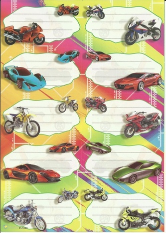 Naklejki na zeszyt duża SAM D 25ark Polsyr