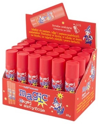 Klej sztyft 20g czerwona obudowa Magic Eco, Kamaben