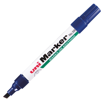 Marker permanentny ścięta końcówka nieb., Uni 580 B