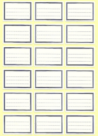 Naklejki na zeszyt 52 x 36 mm lub 60 x 37 mm wzór 3 op. 20 ark. po 18 op., Artdruk