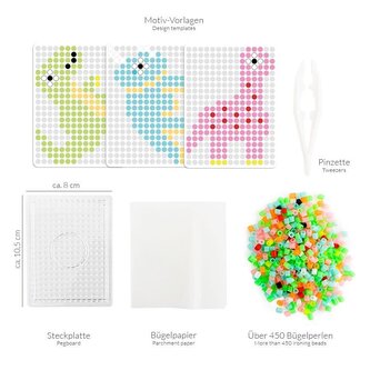 Koraliki do prasowania Dinozaury świecące w ciemności - 3 wzory HEY DINO, Trendhaus