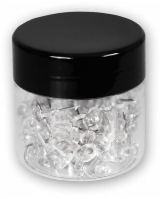 Pinezki tablicowe beczułki transparent (100), Tres