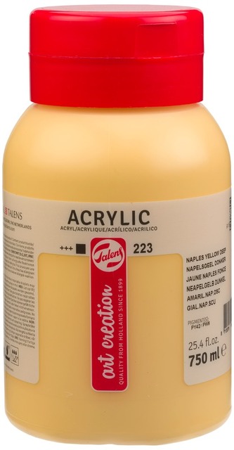 Farba akrylowa 750ml Naples Yellow Deep 223 Art Creation, Talens