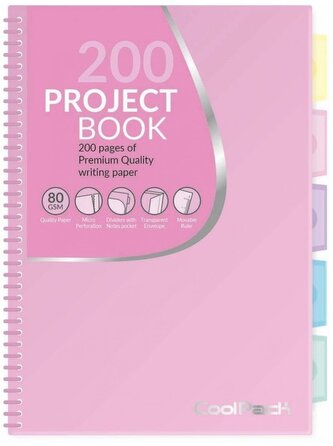 Kołonotes B5 200 k. Pastel róż CoolPack, Patio