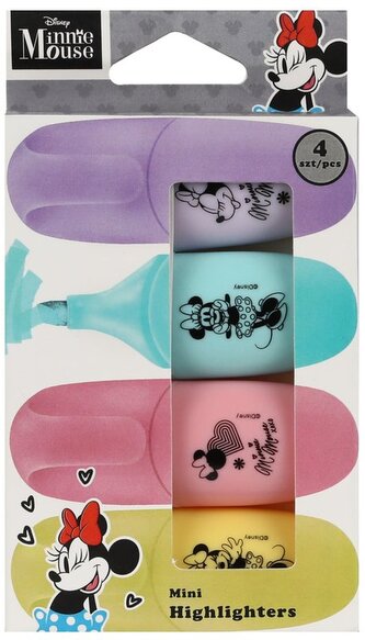 Zakreślacze mini 4 szt. Minnie Mouse Disney Fashion, Patio