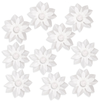 Kwiaty z pergaminu op. 10szt. white, Dp Craft