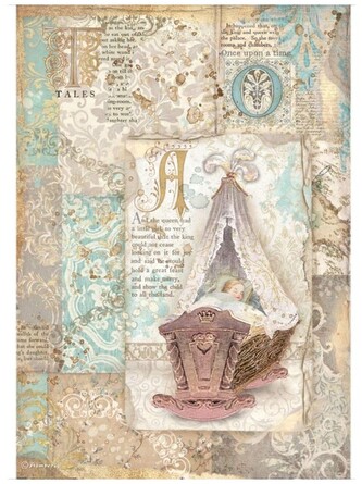 Papier ryżowy A4 Sleeping beauty Kołyska, Stamperia