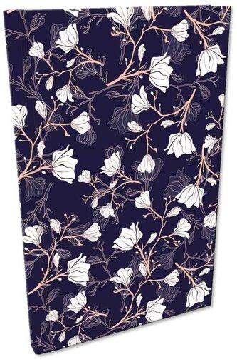 Notes A5 Soft Touch w kratkę Magnolie Dark Blue, Bee-Bee