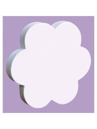 Sylwetka kwiatu 12 x 12 x 1.5 cm papier biały AC282, Decopatch
