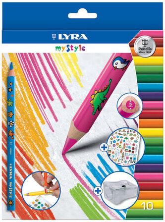 Kredki trójkątne 10-kol. Jumbo My Style, Lyra