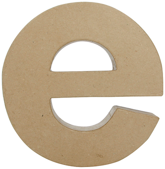 Litera fantazyjna "E" z masy papierowej AC398, Decopatch