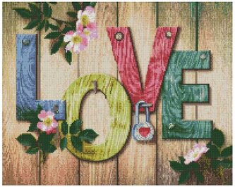 Mozaika diamentowa 40x50 LOVE PD4050217, iPicasso