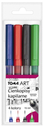 Cienkopisy 0,5 mm kapilarne 4 kolory, Toma