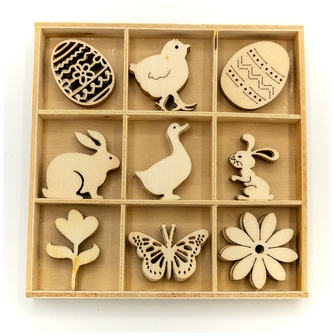 Drewnokształty CDW-8734 roz. 3 x 3 cm. Op. 45 szt. , Aliga