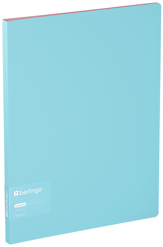 Album ofertowy 20 koszulek Haze, 14mm, z wewnętrzną kieszonką, niebiesko-różowy, Berlingo
