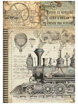 Papier ryżowy A4 Voyages-Pociąg, Stamperia