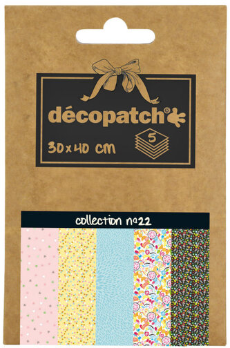 Papier do decoupage 5 ark. 30 x 40 cm kolekcja No. 22, Decopatch
