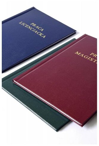 Okładki kanałowe A Praca Magisterska granatowe (złoto) Prestige, Galeria Papieru