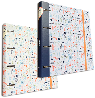 Segregator A4 4-ringowy z wkładem i przekładkami w linie Love garden, Ancor