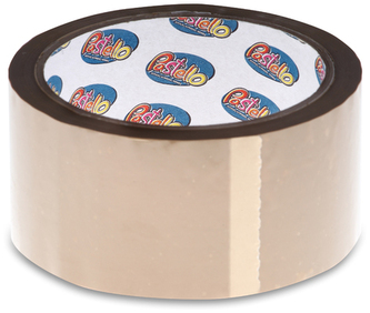 Taśma pakowa kauczukowa 48mm x 60y brązowa Cicha, Pastello