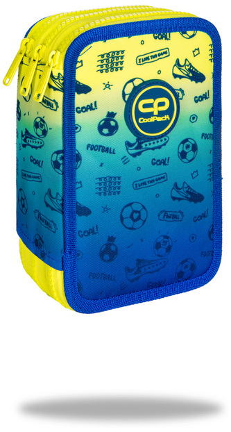 Piórnik potrójny z wyposażeniem Jumper 3 Football 2T CoolPack, Patio
