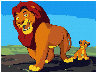 Numeromalowanie Classic 30x40 Mufasa i Simba, iPicasso