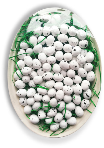 Jajka styropianowe op.100szt. 1,5cm x 1,8cm WPJ-9718, Aliga