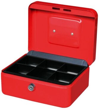 Kasetka metalowa 152x115x80mm K-150RE czerwona S, Titanum